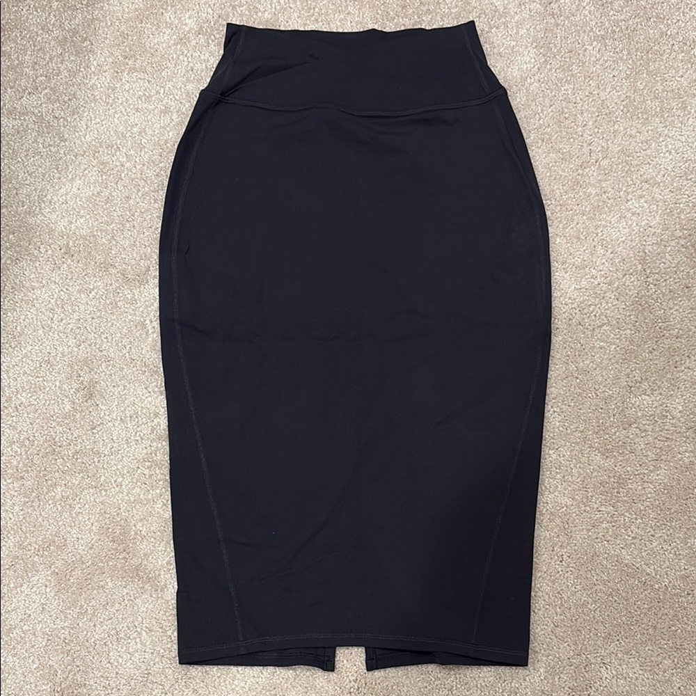 NWT - CRZ YOGA Black Midi Pencil Skirt with Slit